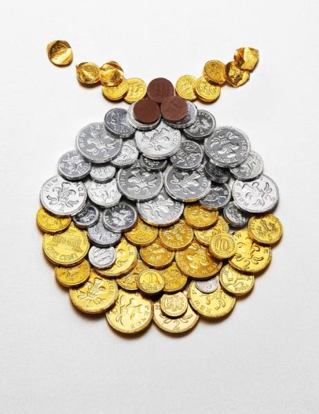 Photograph Tal Silverman Christmas Pudding Chocolate Coins on One Eyeland